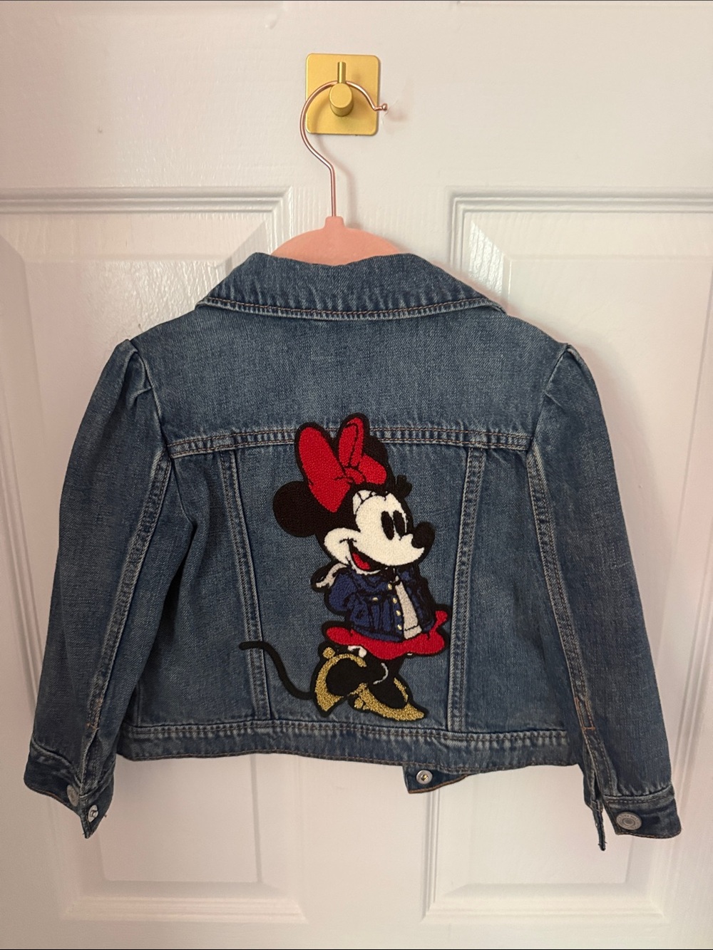 Girls' Denim Jacket with Minnie Mouse